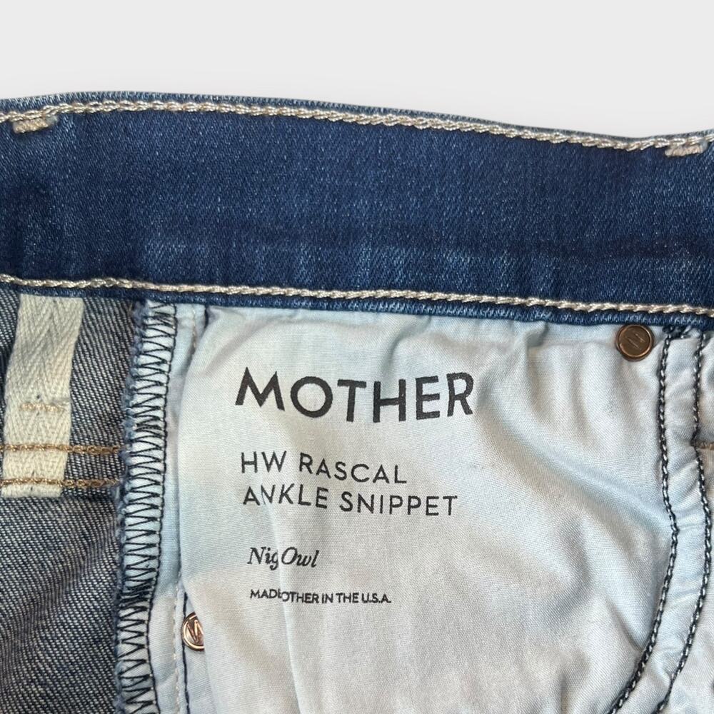 MOTHER High Waisted Rascal Ankle Snippet in Night Owl Size 25 - Picture 5 of 9